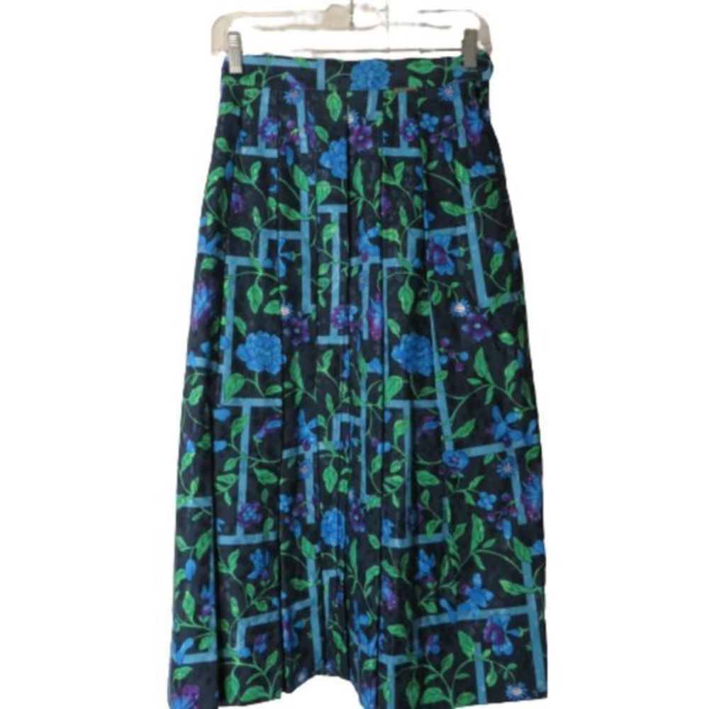 Geiger floral pleated‎ maxi skirt